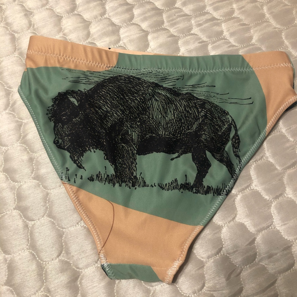 Graphic Gringa Buffalo Western Bikini Bottom M Estelle Riding Xtralife Recycled